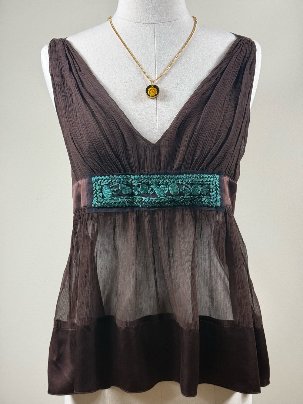 Philosophy di Alberta Ferretti Silk Empire Top 8